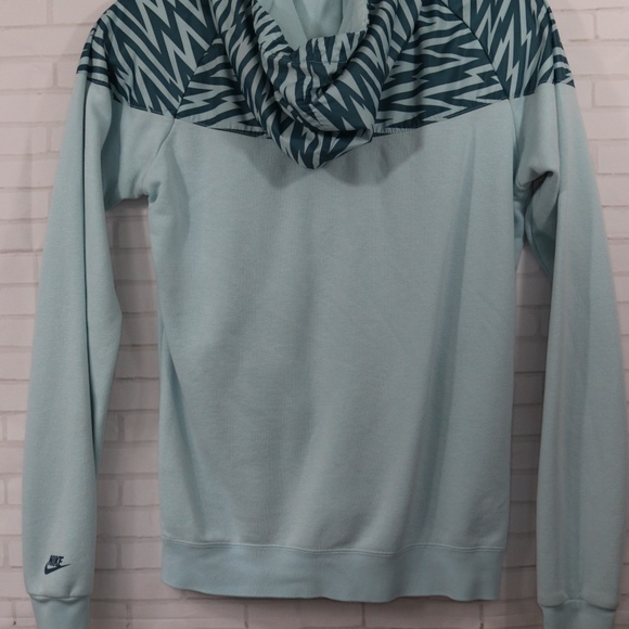 Nike Women's Printed Windrunner Jacket Sky Blue M - Picture 2 of 3
